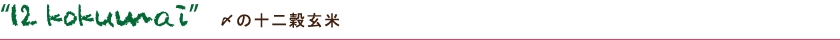 12 kokumai 〆の十二穀玄米